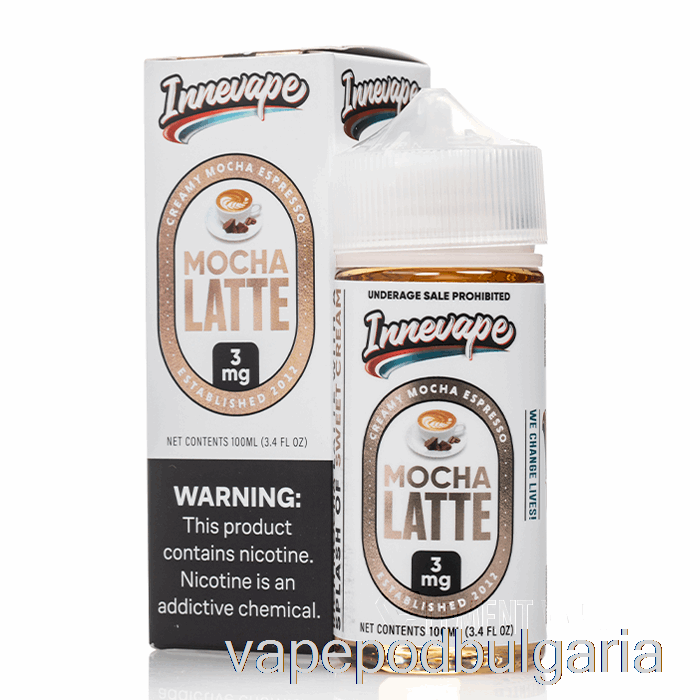 Vape 10000 Дръпки Mocha Latte - Innevape - 100ml 0mg